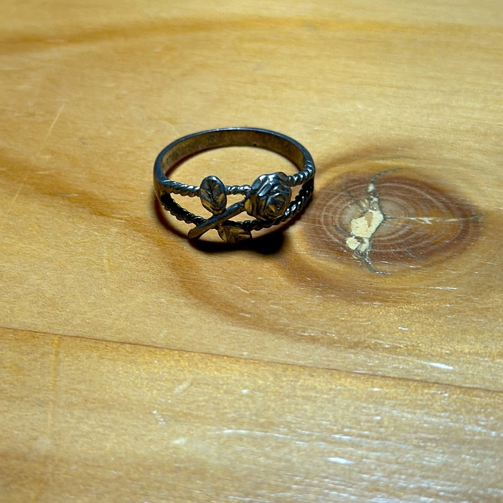 925 silver ring with rose